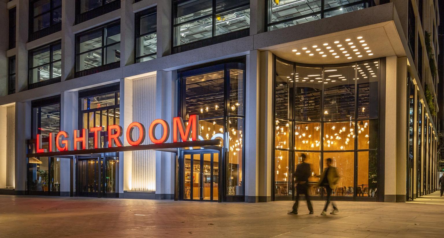 The entrance to Lightroom, Lewis Cubitt Square, King's Cross