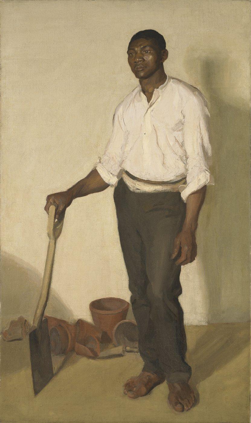 This enigmatic image, originally entitled Portrait of a Negro Gardener, was painted by Gilman in 1905 and is an important cultural and historic artefact. It is also likely to be the earliest example in 20th-century British art of a person of sub-Saharan origin to be the sole subject of a full-length portrait. Gilman, a keen gardener himself, was a pupil at The Slade together with Spencer Gore, Wyndham Lewis, and was a founder member of Walter Sickert's Camden Town School. Although the sitter is thought to be a model, this unique acquisition will help the museum re-orientate its collection towards the diversity of a central London audience.