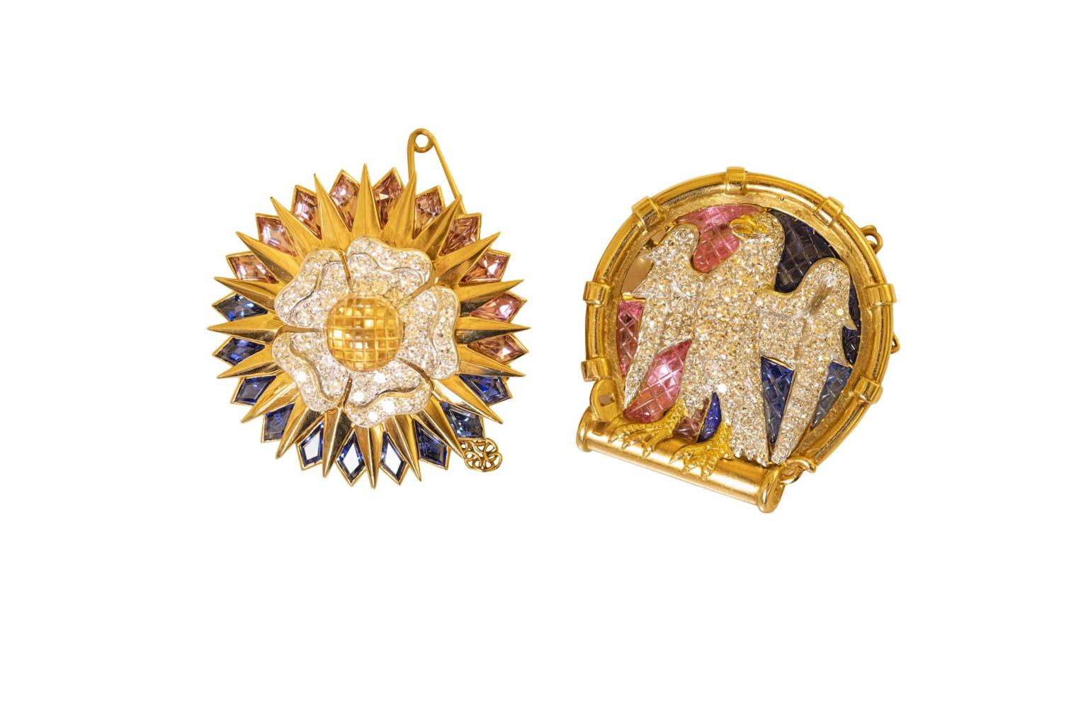 Two Art Deco diamond-encrusted Cartier brooches are now on display at Eltham Palace