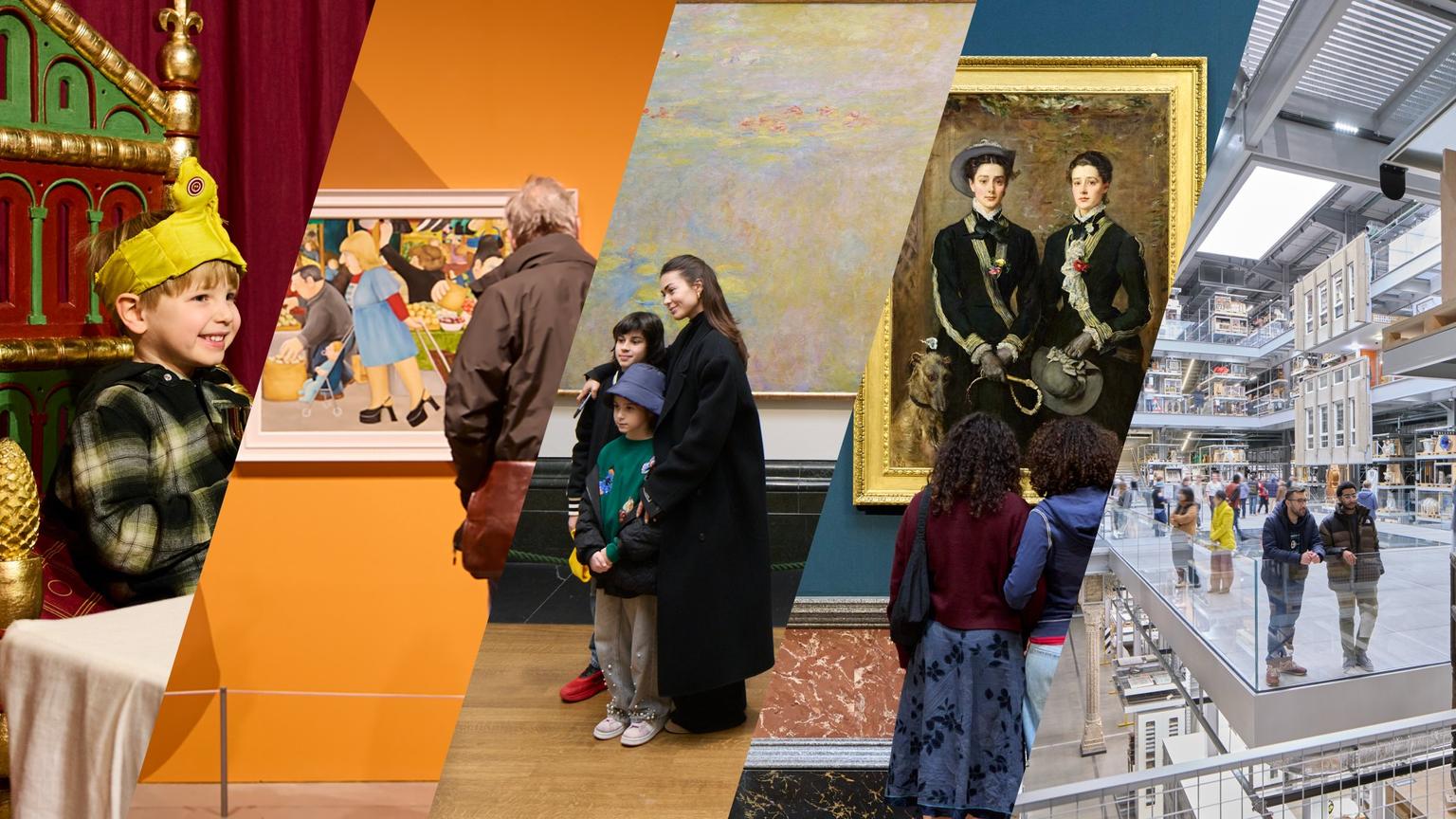 A composite image including images of all five finalists for Art Fund Museum of the Year 2026.