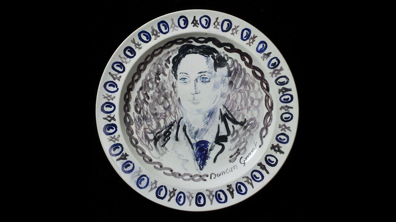 Vanessa Bell and Duncan Grant, Duncan Grant plate, The Famous Women Dinner Service, 1932-34, Charleston, Art Funded 2018