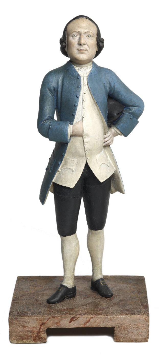 Thomas Todd was a London druggist and tea dealer who established long lasting drug, tea and confectionary businesses in Fleet Street in the latter part of the 18th century. Todd is a figure of particular interest to the history of London. He was one of the many successful tradesmen who migrated to London from northern England and epitomised the kind of business acumen which ensured the growth of Britain's industrial, mercantile and commercial empire in the eighteenth century. Chitqua was a Chinese modeller or face maker who was in London for a short period. The face would have been modelled by Chitqua from memory and the features achieve a startling photographic realism. Few such figures appear to have survived due to the fragility of the media.
