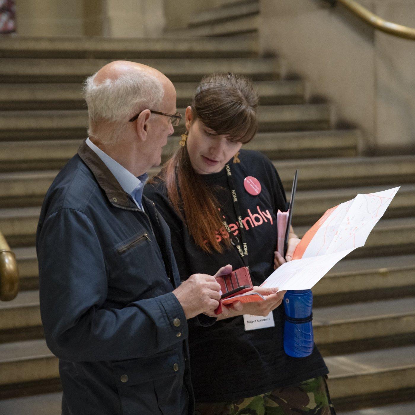 A visitor attends Art Assembly 2022, a one-day festival organised by Art Fund and some of Manchester’s leading arts organisations.
