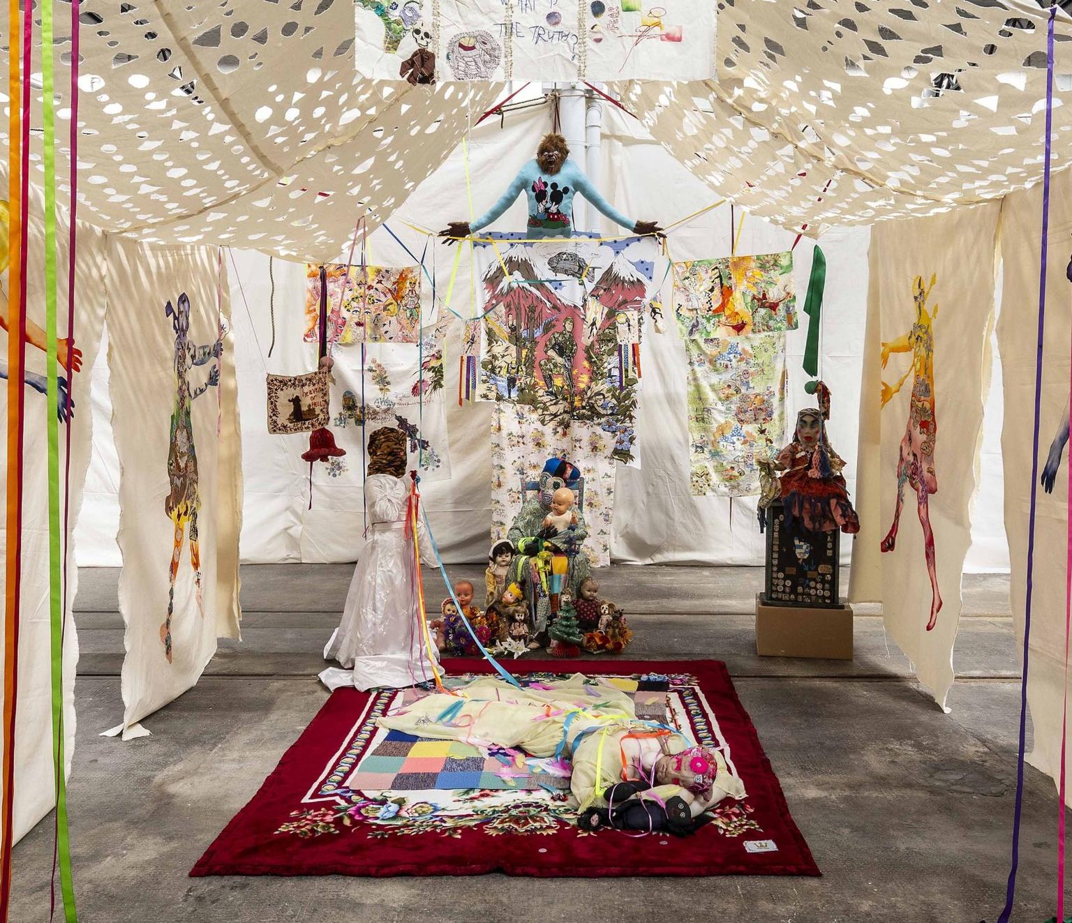 'Delainia: 17071965 Unfolding' - Delaine Le Bas. Tramway, 25 Albert Drive, Glasgow, G41 2PE, Scotland, UK.