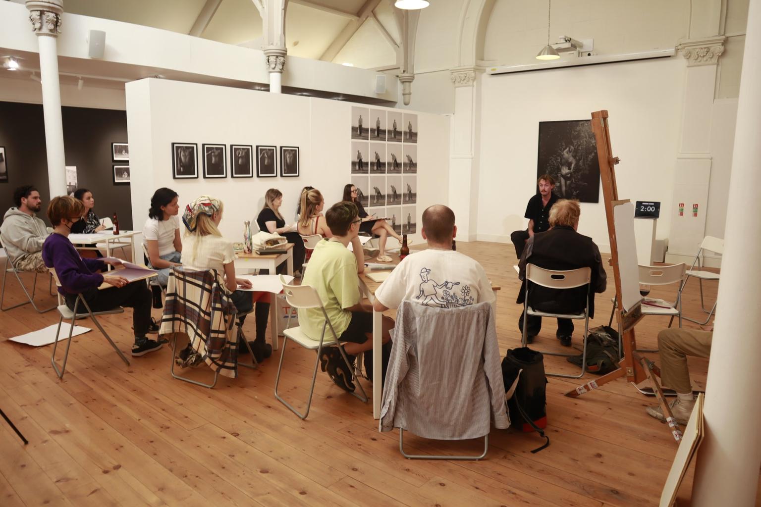 Life drawing event as part of Jack Moyse Interventions: Gallery Reset exhibition