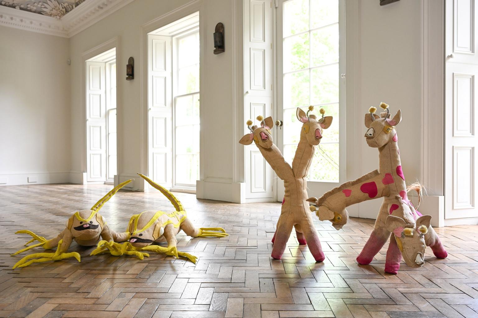 Jupiter Artland are delighted to announce WYRD, a new commission by artist Jonathan Baldock, opening on 10 May (press view Friday 9 May, 10am–1pm). Jupiter’s stunning Ballroom Gallery will be transformed into a zoo of hybrid animals formed from textile and clay. Based on species that have been identified as having same-sex sexual behaviour, penguin, giraffe, crab and elephant mutate into fantastical hybrids of folkloric and mythological creatures: phoenix, harpy, cervitaur and mermaid. The features of these beautifully monstrous beings – hands, feet, faces, ears – are cast from Baldock and his life partner, Rafał Zajko. The exhibition takes the Old Norse word wyrd, not just to mean strange or different (the modern usage of ‘weird’), but as an exceptional otherness that is tied to destiny, fate and transformation.
Pic Neil Hanna
07702 246823