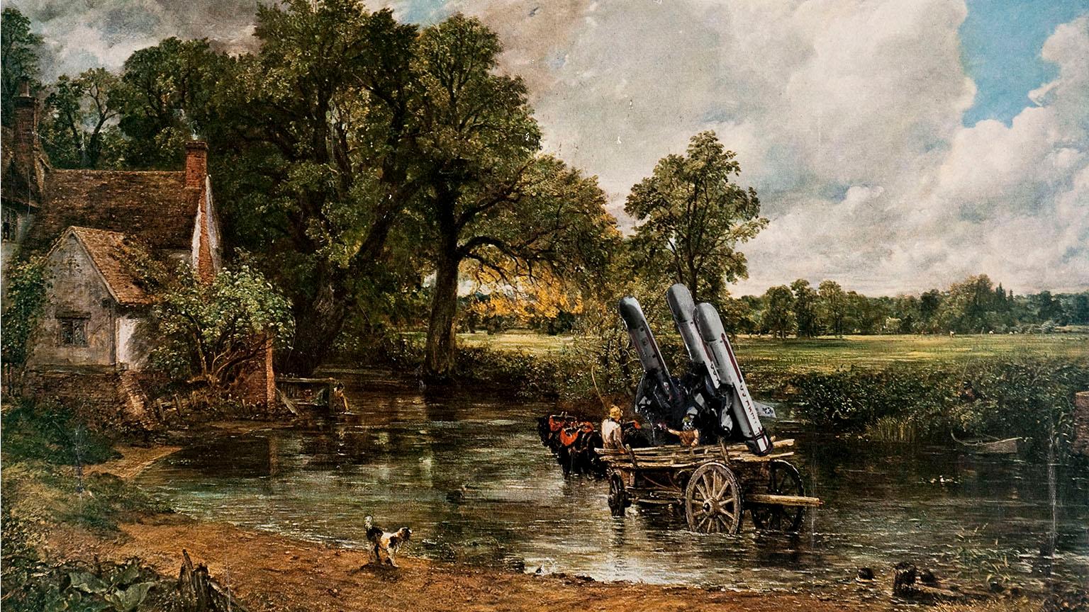 Peter Kennard, Haywain with Cruise Missiles, 1980