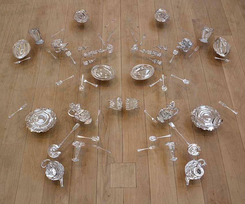 Cornelia Parker, Thirty Pieces of Silver, 1988-89 (detail)