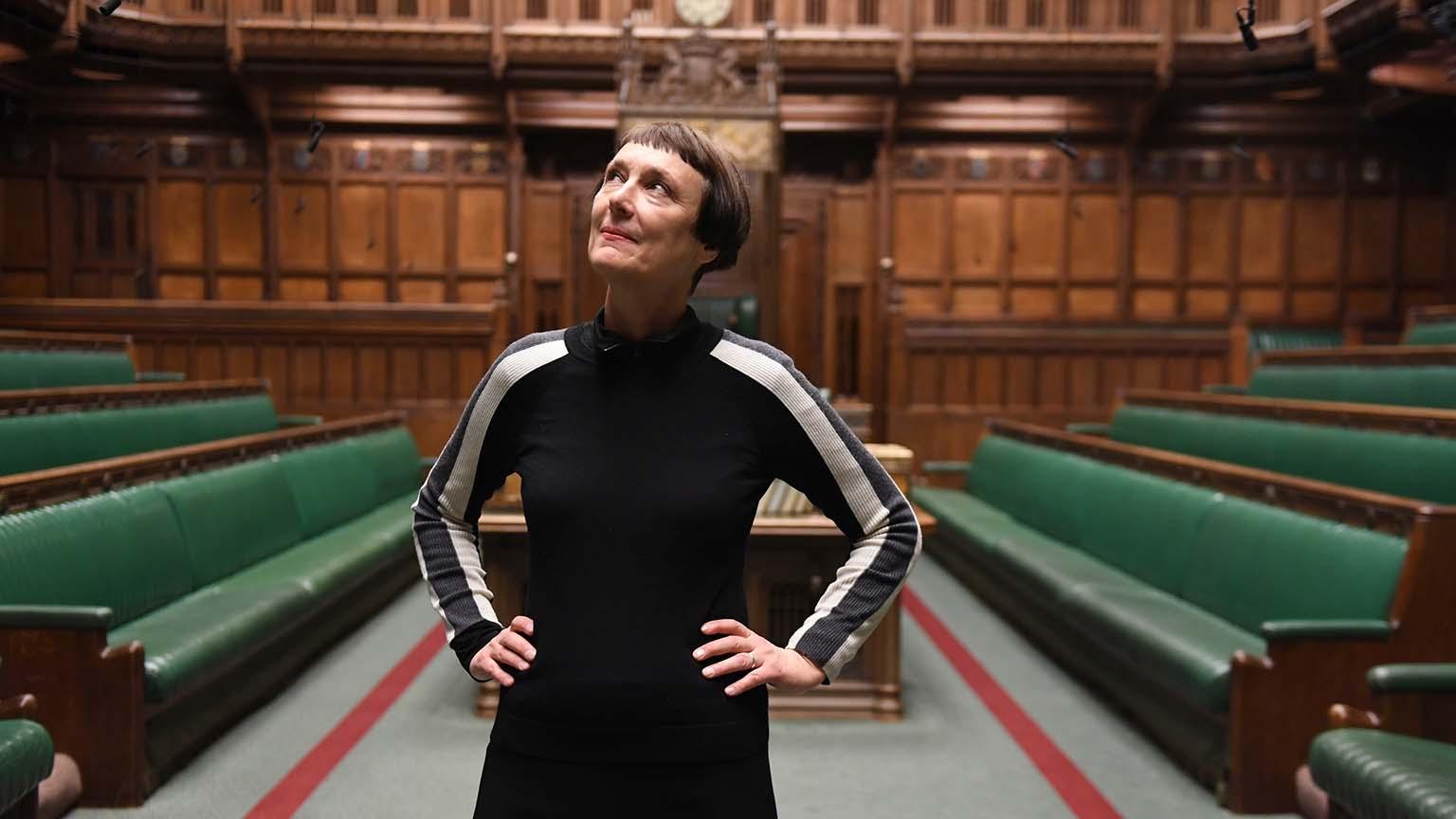 Portrait of Cornelia Parker in the House of Commons, London, 2017