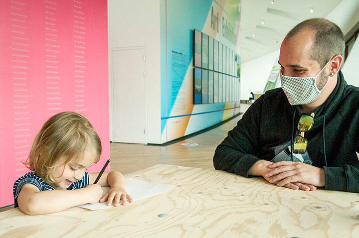 A young visitor at Firstsite, Colchester