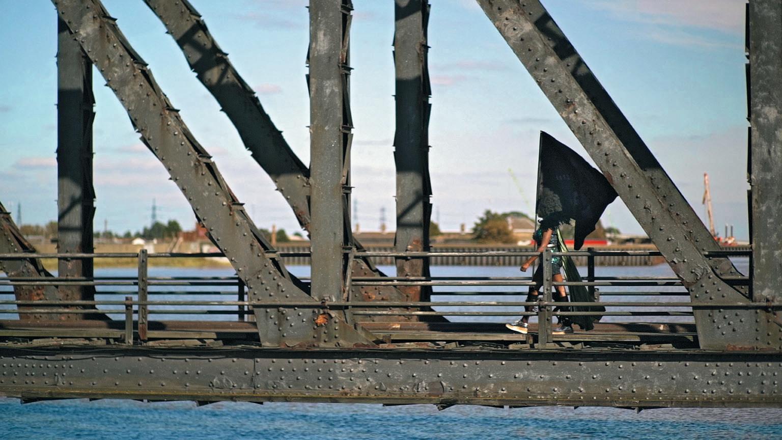 Elsa James, Black Girl Essex: Here We Come, Look We Here, 2019, Tilbury Docks, Essex (film still)