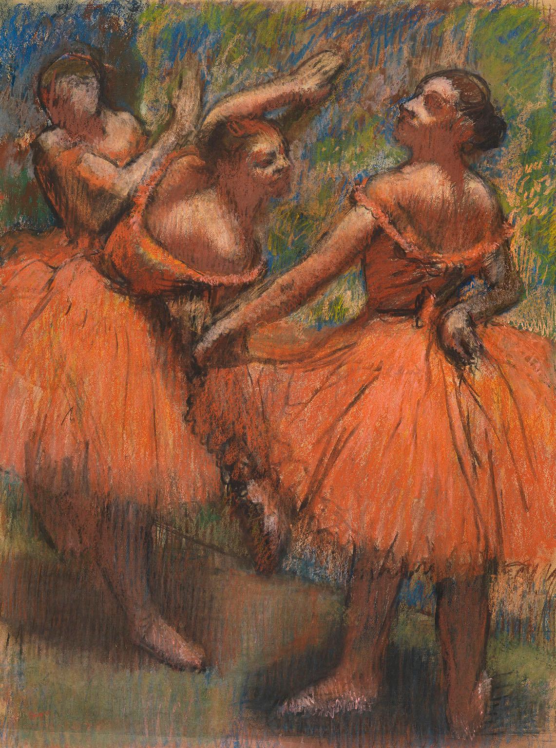 Edgar Degas, The Red Ballet Skirts, c1895-1900
