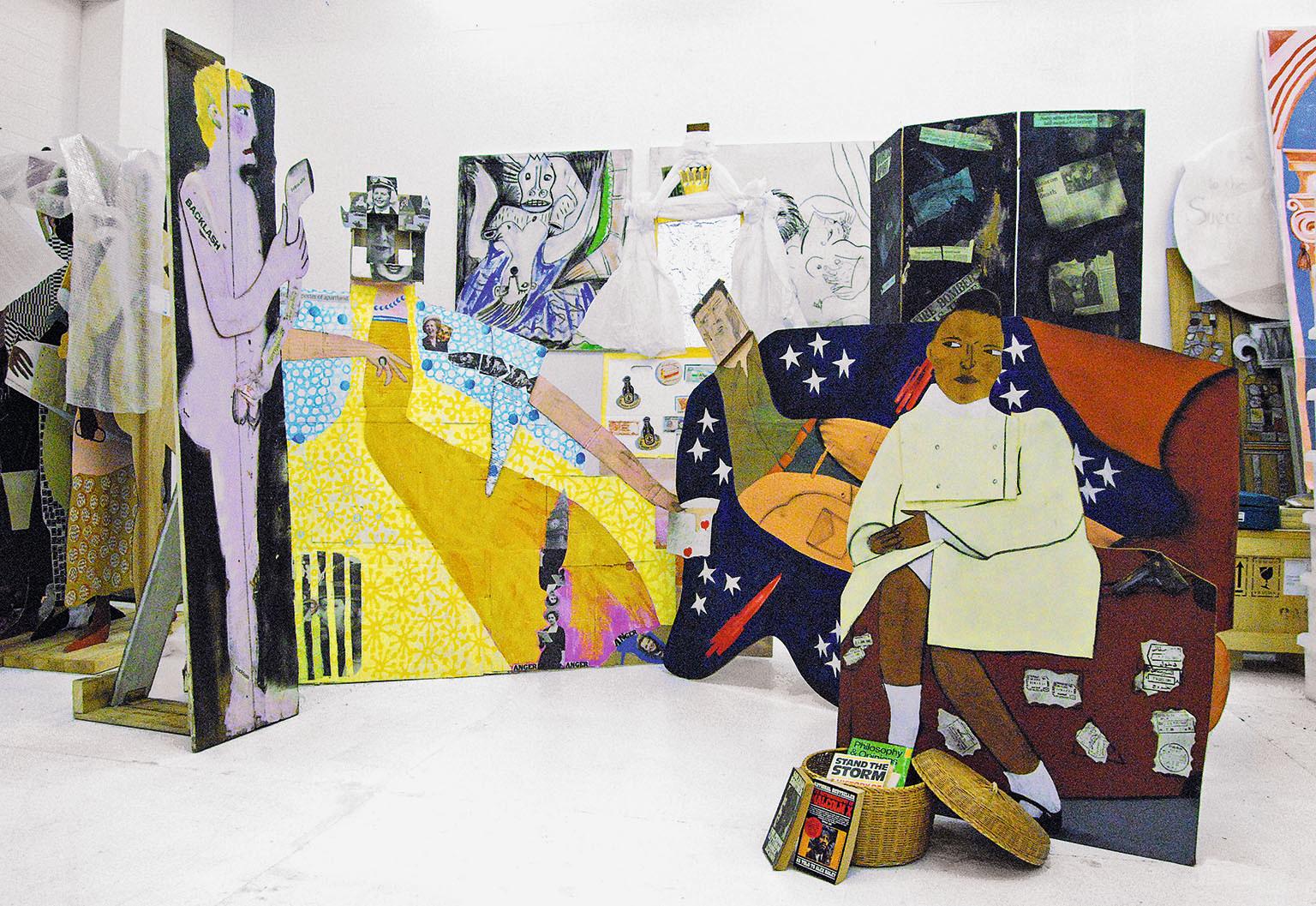 Lubaina Himid, A Fashionable Marriage, 1986