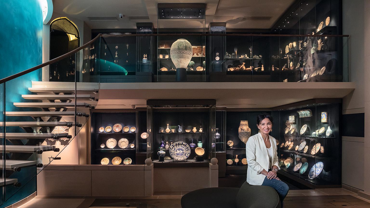 Ina Sarikhani at the Sarikhani Collection, near Henley, in Oxfordshire