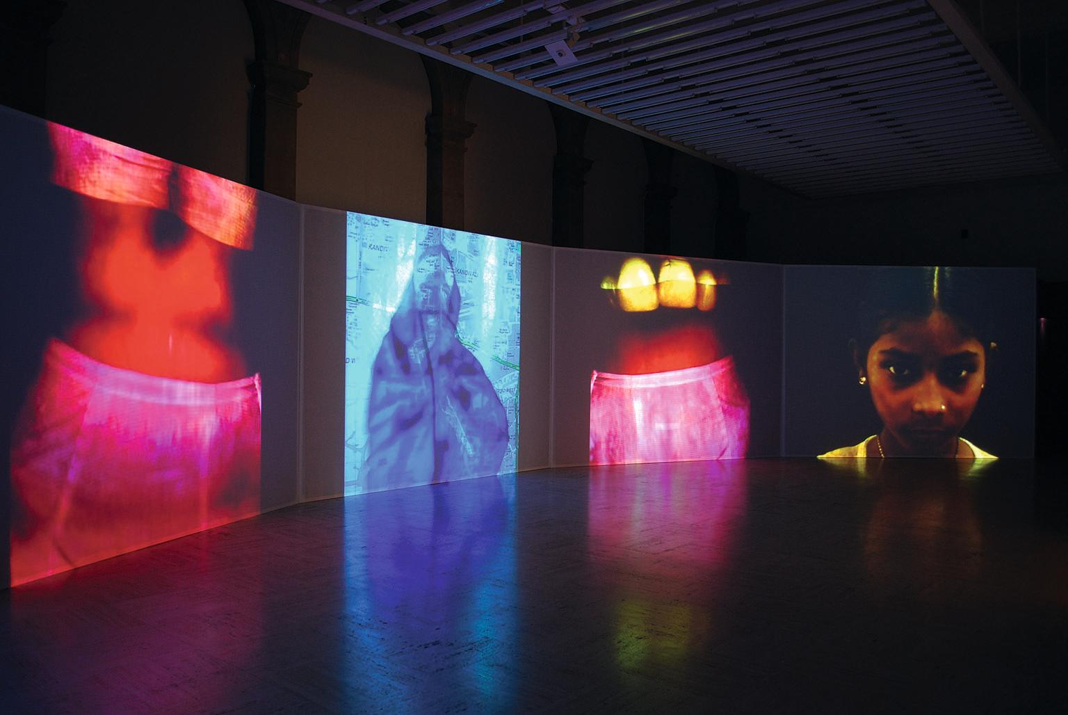 Nalini Malani, Mother India: Transactions in the Construction of Pain, 2005, installation view at the Taipei Biennale, 2006