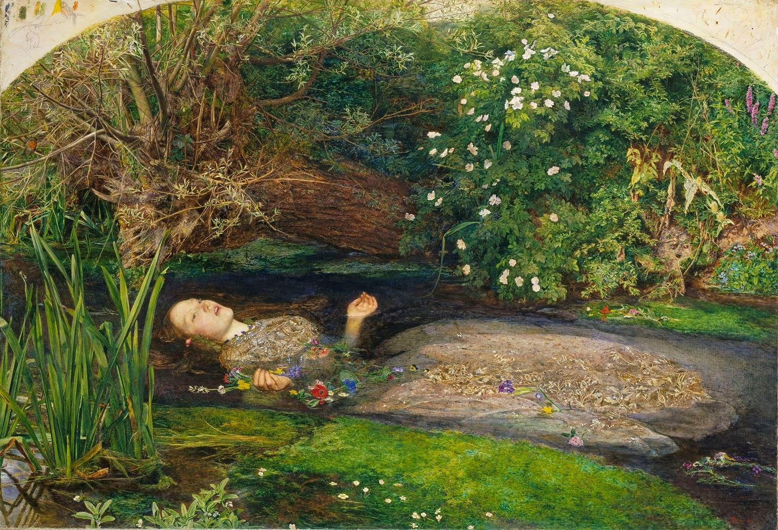 John Everett Millais, Ophelia, 1851–52
