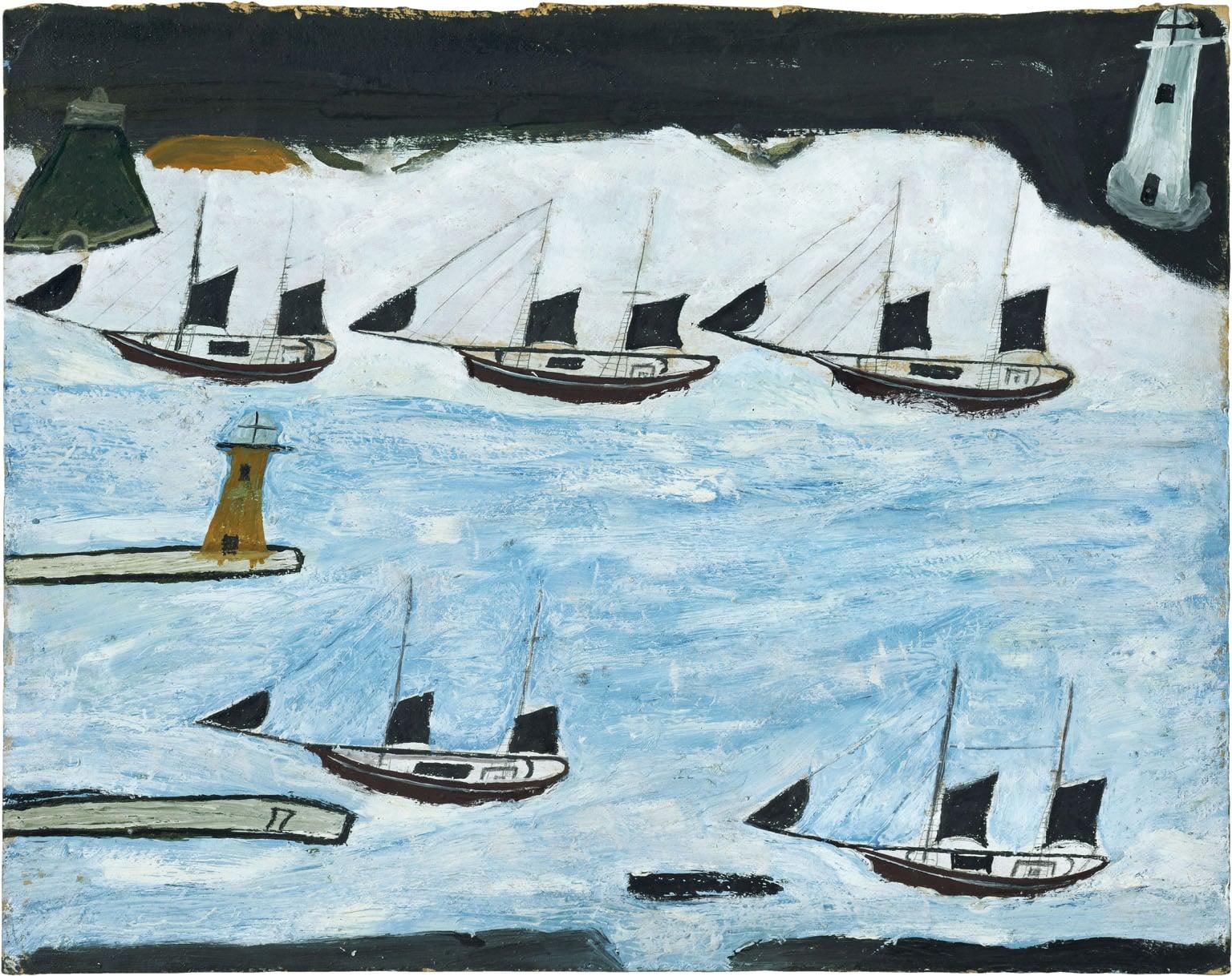Alfred Wallis, Five Ships – Mount's Bay, 1928