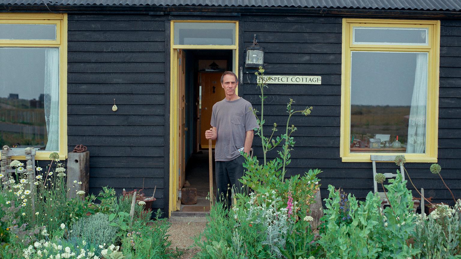 Derek Jarman at Prospect Cottage, Dungeness