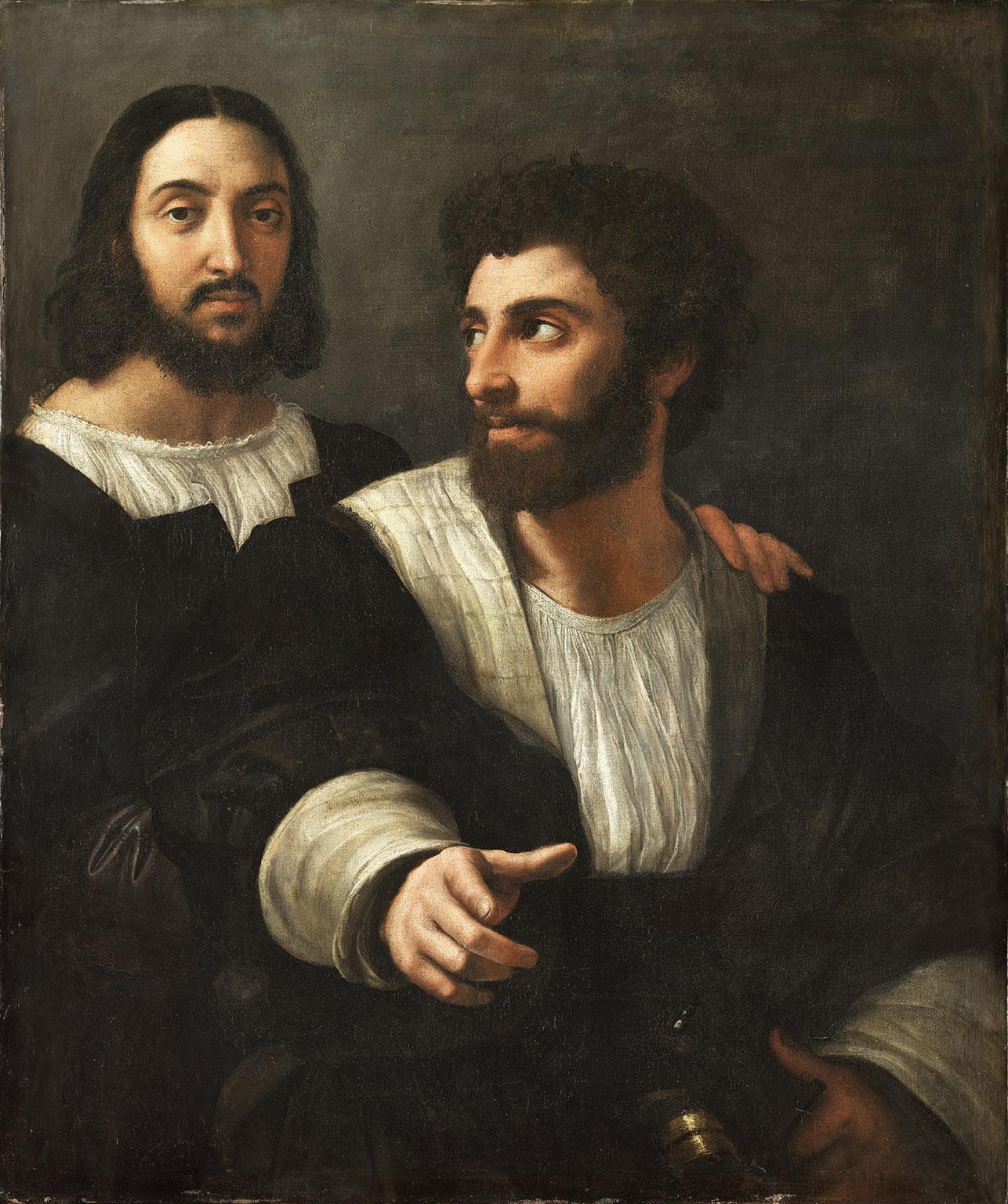 Raphael, Self-Portrait with a Friend, 1518-20.