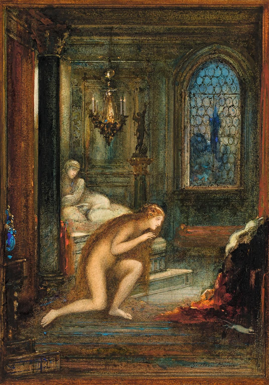 Gustave Moreau, The Cat Transformed into a Woman, c1879-85