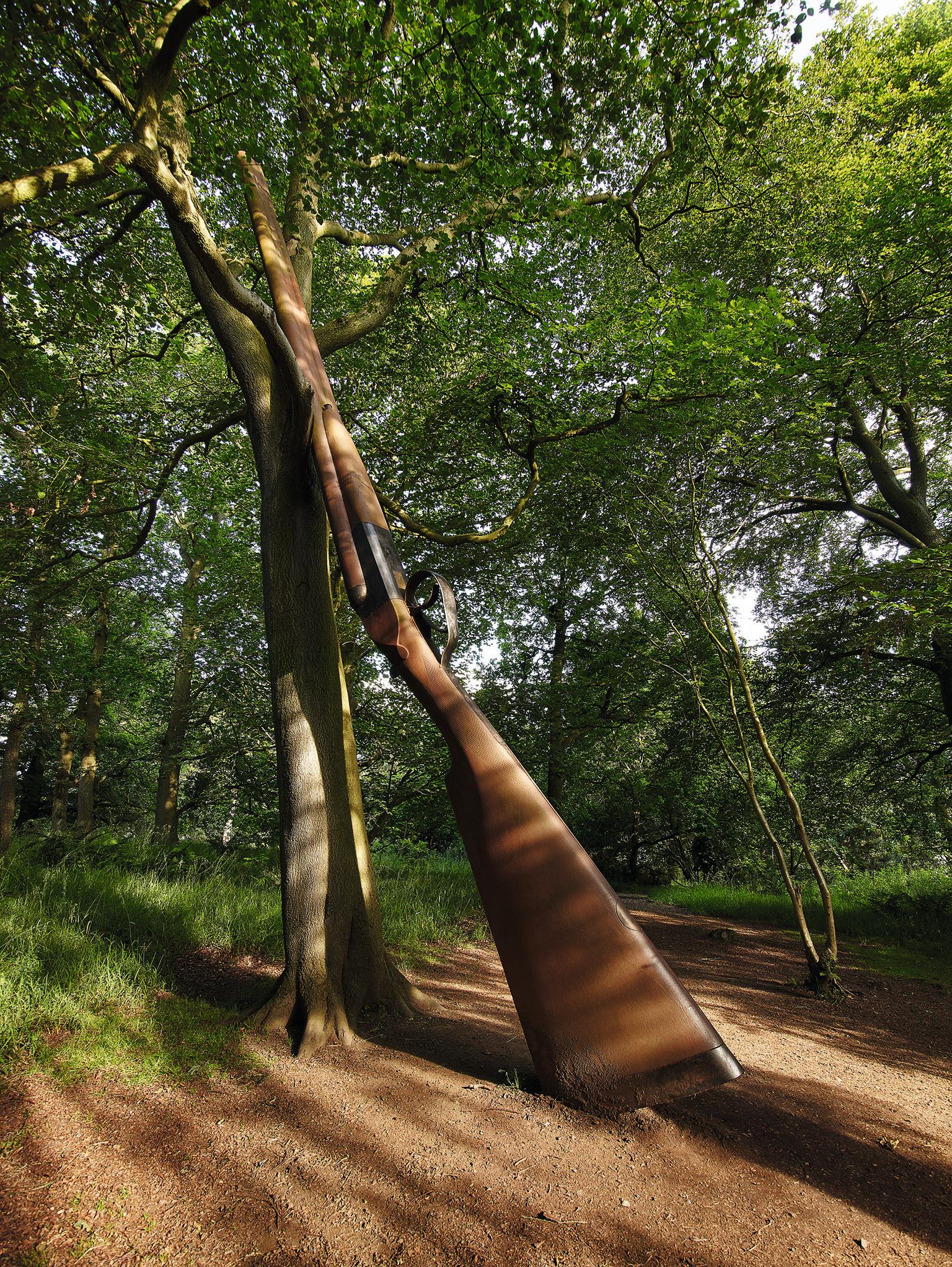 Cornelia Parker, Landscape with Gun and Tree, 2010, Courtesy Jupiter Artland