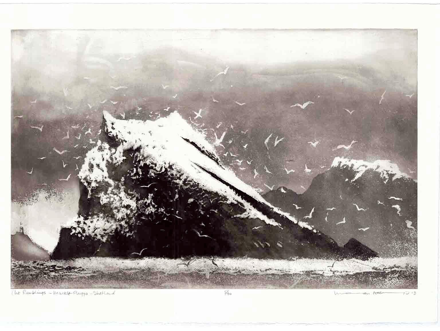 Norman Ackroyd, The Rumblings Muckle Flugga, Shetland, 2013