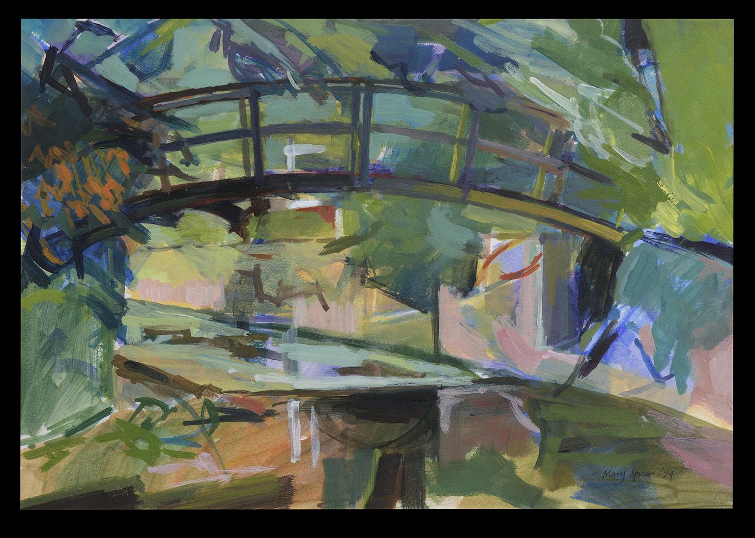 Mary Spicer, Bridge at Bungay, after 1954, Ipswich Museums (Christchurch Mansion). Bequeathed by Linda Runes with Art Fund support, 2020