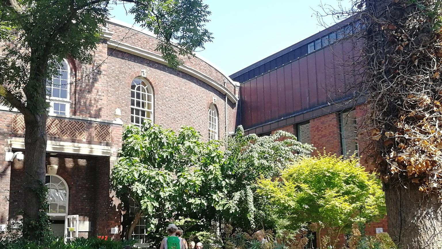 Taking a break at the Bluecoat
