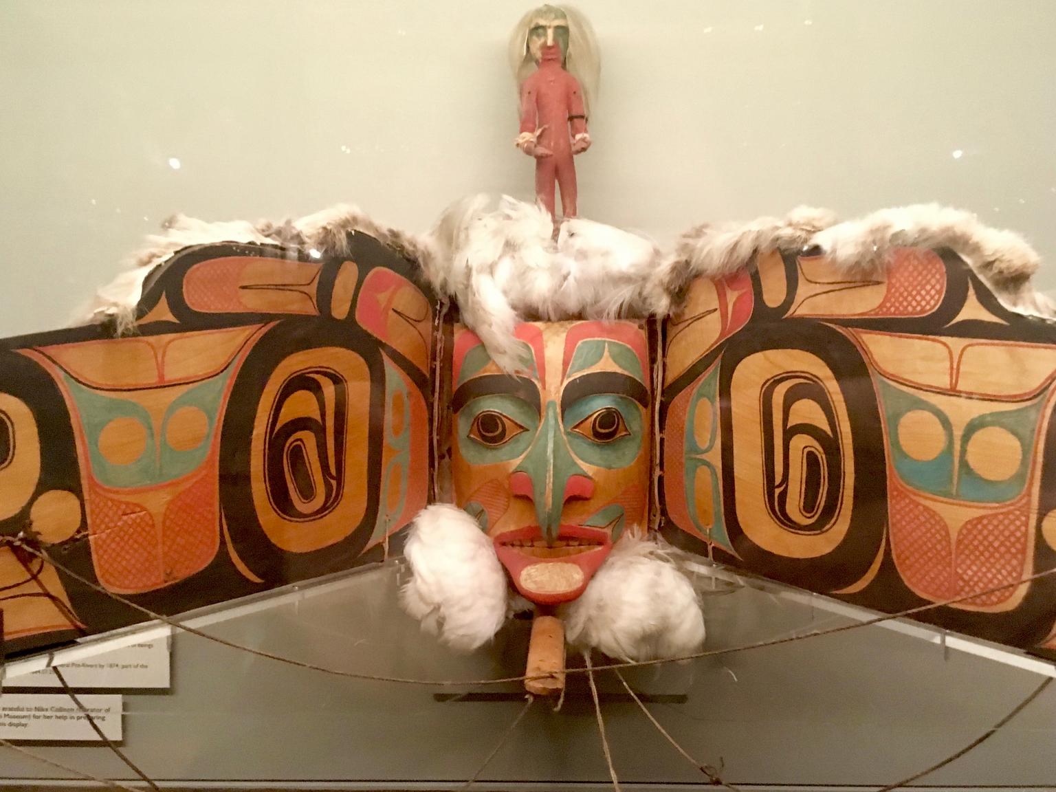 Mask by Charles Edenshaw in the Pitt Rivers Museum, Photo: Charles MacPherson